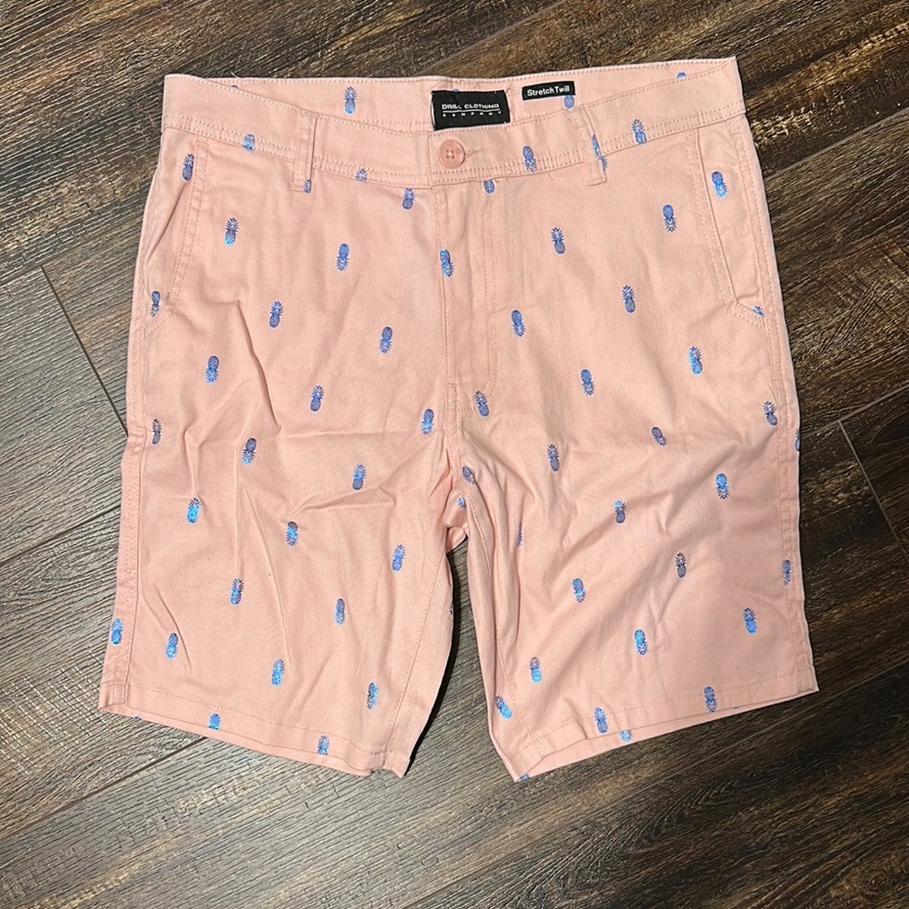 Pink Printed Men Shorts